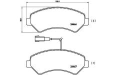 Sada brzdových destiček, kotoučová brzda BREMBO P 61 094