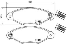 Sada brzdových destiček, kotoučová brzda BREMBO P 61 098