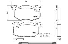 Sada brzdových destiček, kotoučová brzda BREMBO P 61 099