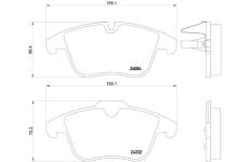 Sada brzdových platničiek kotúčovej brzdy BREMBO P 61 106