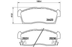 Sada brzdových destiček, kotoučová brzda BREMBO P 61 108