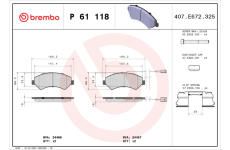 Sada brzdových platničiek kotúčovej brzdy BREMBO P 61 118