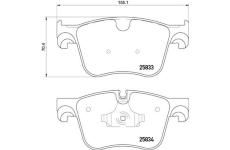 Sada brzdových platničiek kotúčovej brzdy BREMBO P 61 123