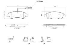 Sada brzdových platničiek kotúčovej brzdy BREMBO P 61 125G