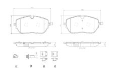 Sada brzdových platničiek kotúčovej brzdy BREMBO P 61 128