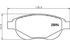 Sada brzdových platničiek kotúčovej brzdy BREMBO P 61 137