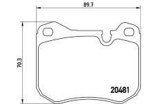 Sada brzdových platničiek kotúčovej brzdy BREMBO P 65 002