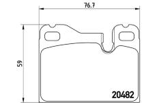 Sada brzdových platničiek kotúčovej brzdy BREMBO P 65 003