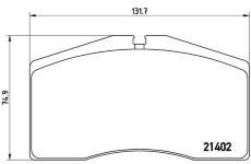 Sada brzdových destiček, kotoučová brzda BREMBO P 65 006