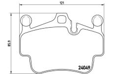 Sada brzdových destiček, kotoučová brzda BREMBO P 65 015