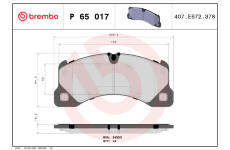 Sada brzdových destiček, kotoučová brzda BREMBO P 65 017