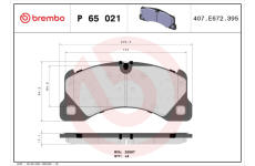 Sada brzdových platničiek kotúčovej brzdy BREMBO P 65 021