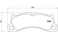 Sada brzdových destiček, kotoučová brzda BREMBO P 65 025