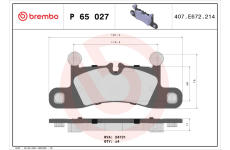 Sada brzdových platničiek kotúčovej brzdy BREMBO P 65 027