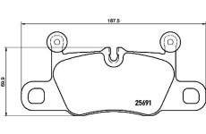 Sada brzdových destiček, kotoučová brzda BREMBO P 65 031