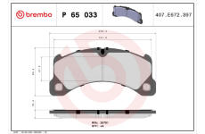 Sada brzdových platničiek kotúčovej brzdy BREMBO P 65 033