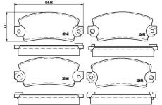 Sada brzdových destiček, kotoučová brzda BREMBO P 68 001