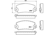 Sada brzdových destiček, kotoučová brzda BREMBO P 68 004