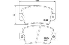 Sada brzdových destiček, kotoučová brzda BREMBO P 68 007