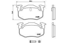 Sada brzdových destiček, kotoučová brzda BREMBO P 68 018