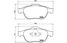 Sada brzdových destiček, kotoučová brzda BREMBO P 68 032