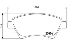 Sada brzdových destiček, kotoučová brzda BREMBO P 68 034