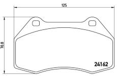 Sada brzdových platničiek kotúčovej brzdy BREMBO P 68 036