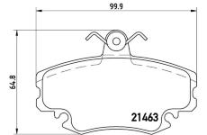 Sada brzdových platničiek kotúčovej brzdy BREMBO P 68 038