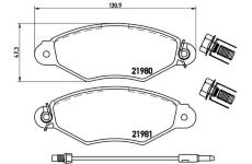 Sada brzdových platničiek kotúčovej brzdy BREMBO P 68 042