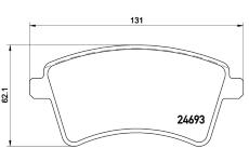 Sada brzdových destiček, kotoučová brzda BREMBO P 68 044E