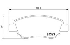 Sada brzdových destiček, kotoučová brzda BREMBO P 68 049