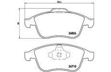 Sada brzdových destiček, kotoučová brzda BREMBO P 68 052