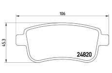 Sada brzdových destiček, kotoučová brzda BREMBO P 68 054