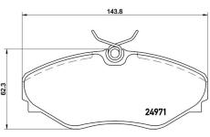 Sada brzdových destiček, kotoučová brzda BREMBO P 68 055