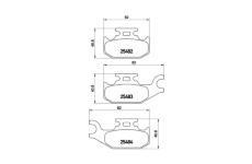 Sada brzdových destiček, kotoučová brzda BREMBO P 68 056