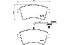 Sada brzdových destiček, kotoučová brzda BREMBO P 68 058