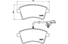 Sada brzdových destiček, kotoučová brzda BREMBO P 68 058E