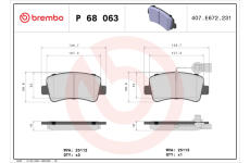 Sada brzdových platničiek kotúčovej brzdy BREMBO P 68 063