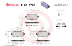 Sada brzdových platničiek kotúčovej brzdy BREMBO P 68 074E