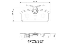 Sada brzdových destiček, kotoučová brzda BREMBO P 68 077