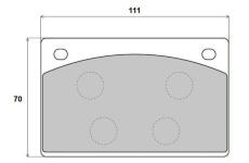 Sada brzdových destiček, kotoučová brzda BREMBO P 69 002