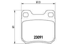 Sada brzdových destiček, kotoučová brzda BREMBO P 71 008