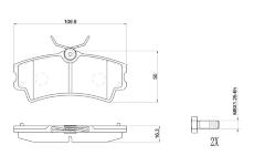 Sada brzdových destiček, kotoučová brzda BREMBO P 72 001