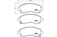 Sada brzdových destiček, kotoučová brzda BREMBO P 78 009