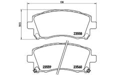 Sada brzdových destiček, kotoučová brzda BREMBO P 78 010X