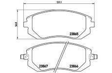 Sada brzdových destiček, kotoučová brzda BREMBO P 78 013X