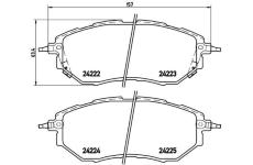 Sada brzdových destiček, kotoučová brzda BREMBO P 78 017