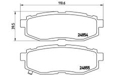 Sada brzdových destiček, kotoučová brzda BREMBO P 78 018