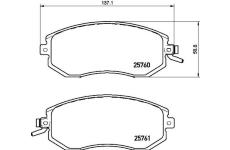 Sada brzdových destiček, kotoučová brzda BREMBO P 78 021