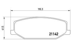 Sada brzdových destiček, kotoučová brzda BREMBO P 79 001